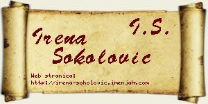 Irena Sokolović vizit kartica